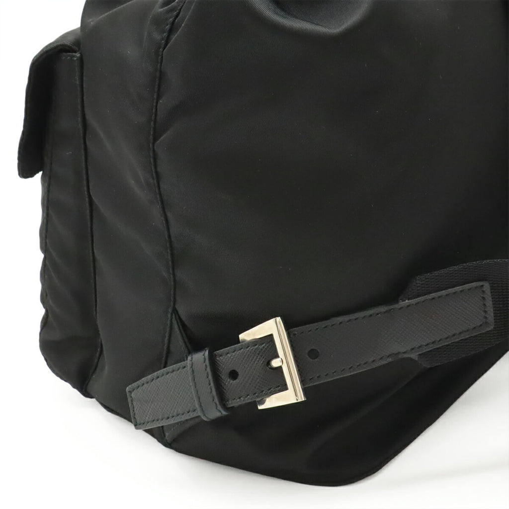 Prada Black Nero Nylon Leather Backpack (Pre-Owned)