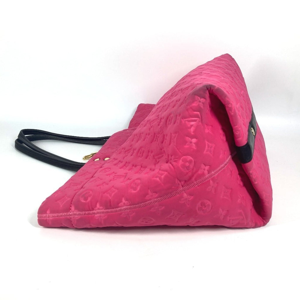 Louis Vuitton Black Pink Microfiber Shoulder Bag Tote Bag (Pre-Owned)