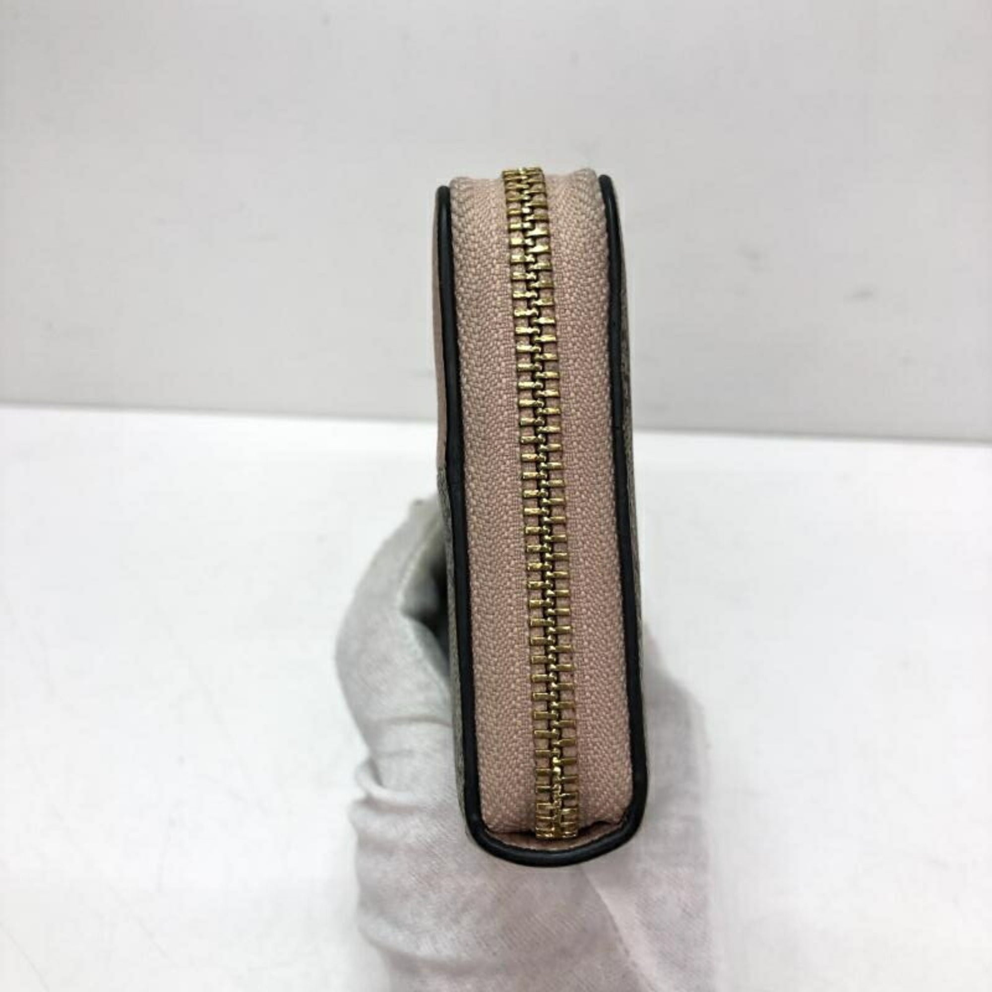 Gucci Pink Gg Canvas Long Wallet (Bi-Fold) (Pre-Owned)