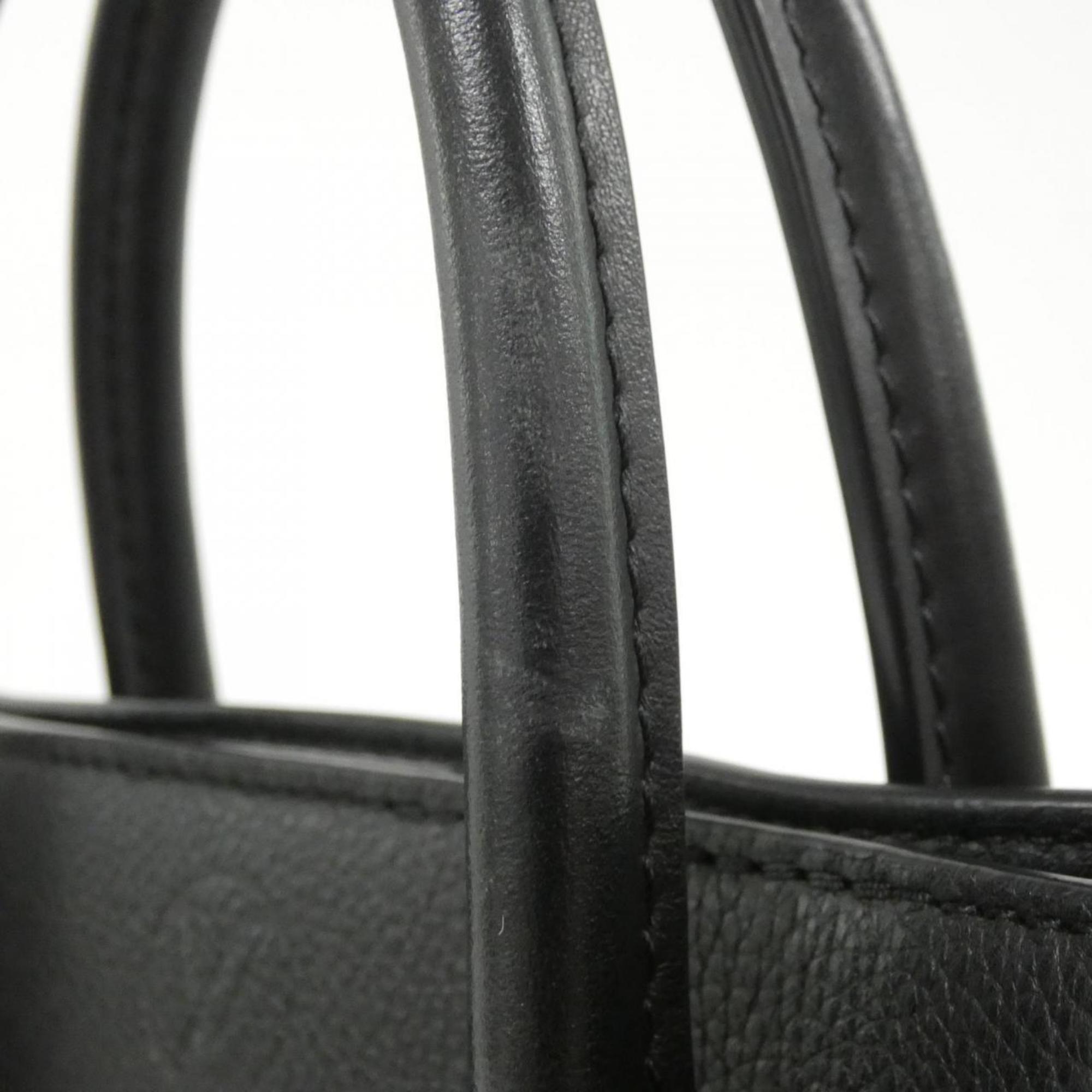 Louis Vuitton Black Coated Canvas Leather Handbag (Pre-Owned)