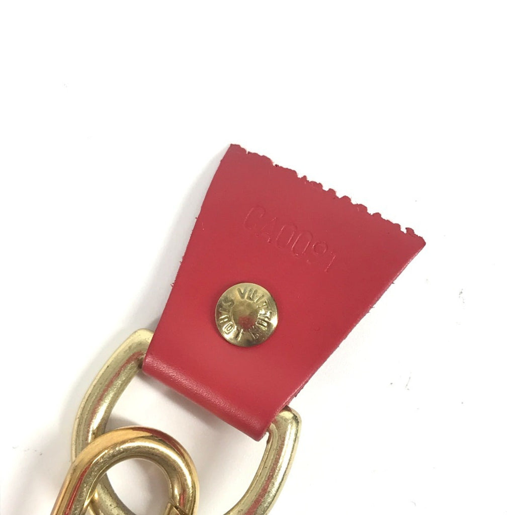 Louis Vuitton Red Color Vinyl Leather Handbag Tote Bag (Pre-Owned)