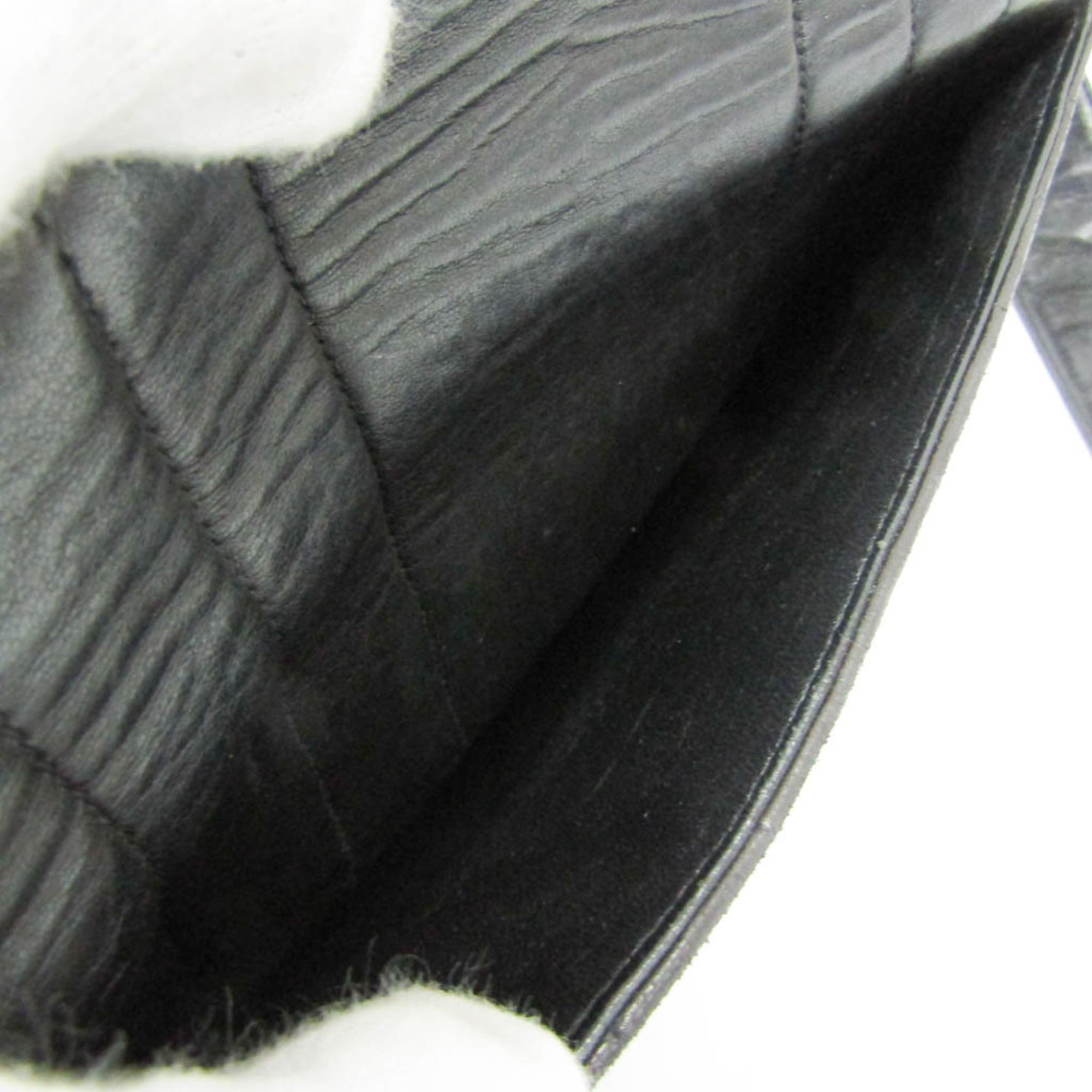 Chanel Mademoiselle Black Leather Shoulder Bag (Pre-Owned)