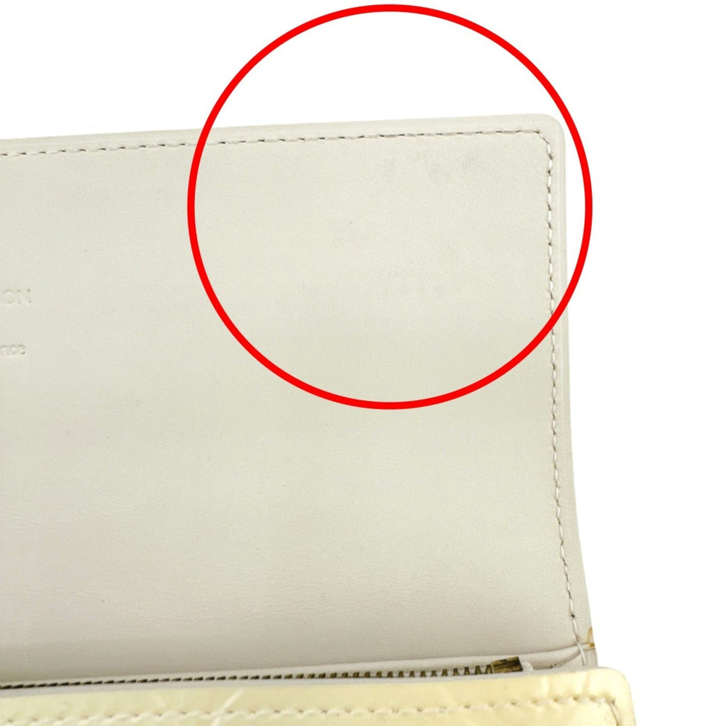Louis Vuitton Cream White Monogram Vernis Long Wallet (Tri-Fold) (Pre-Owned)