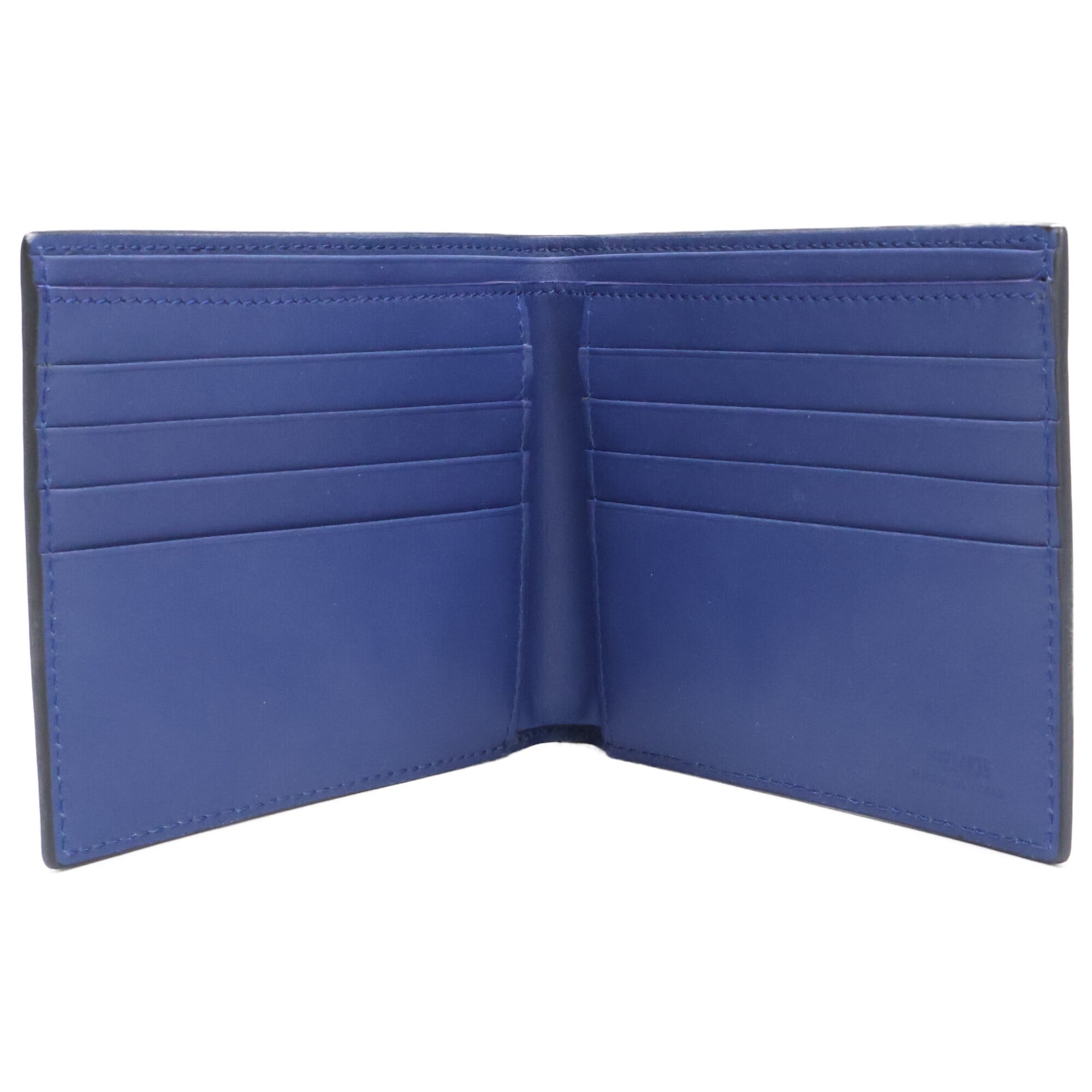 Fendi Blue Leather Wallet (Bi-Fold) (Pre-Owned)