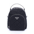 Prada Black Nylon Leather Backpack Handbag (Pre-Owned)