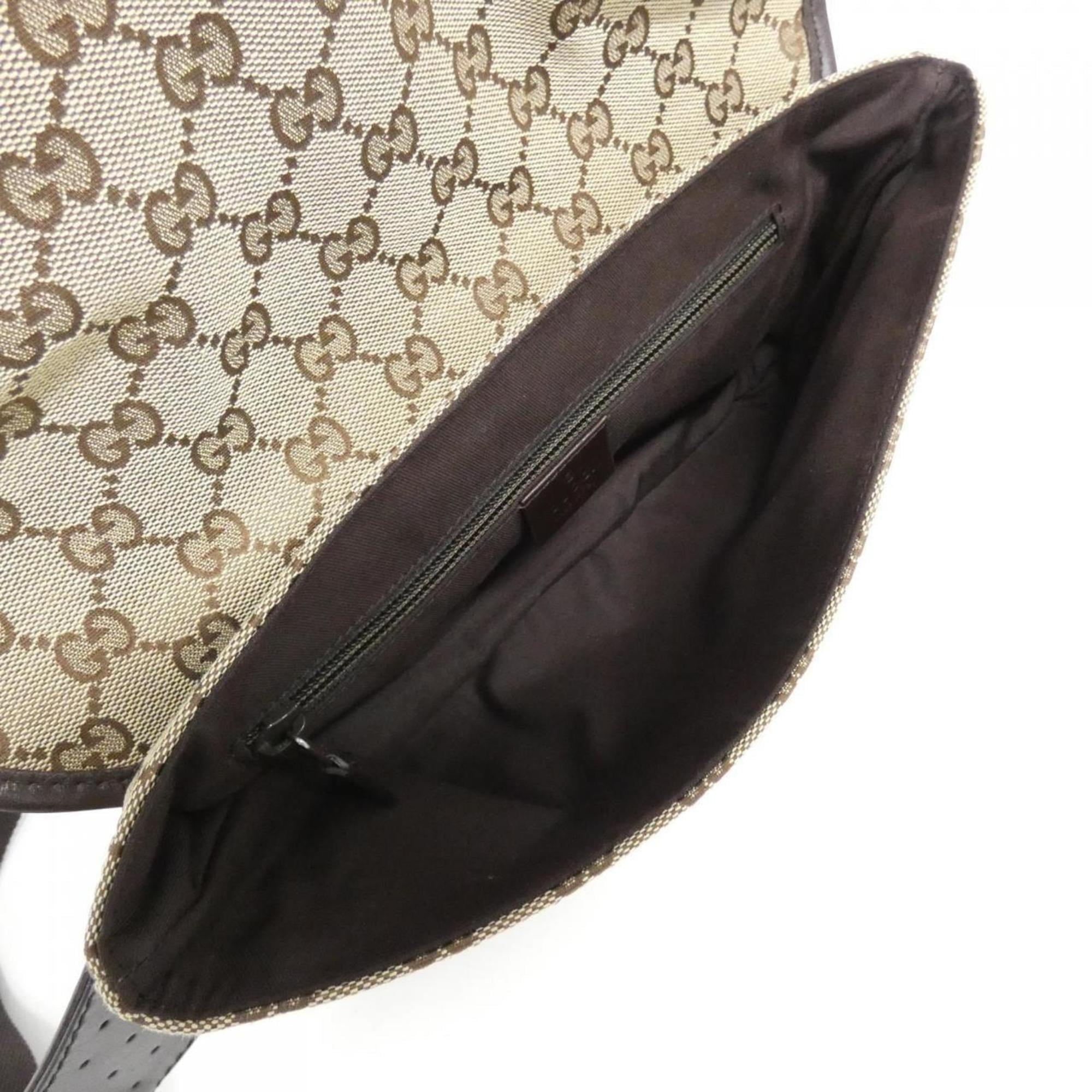Gucci Beige Brown Gg Canvas Fanny Pack (Pre-Owned)