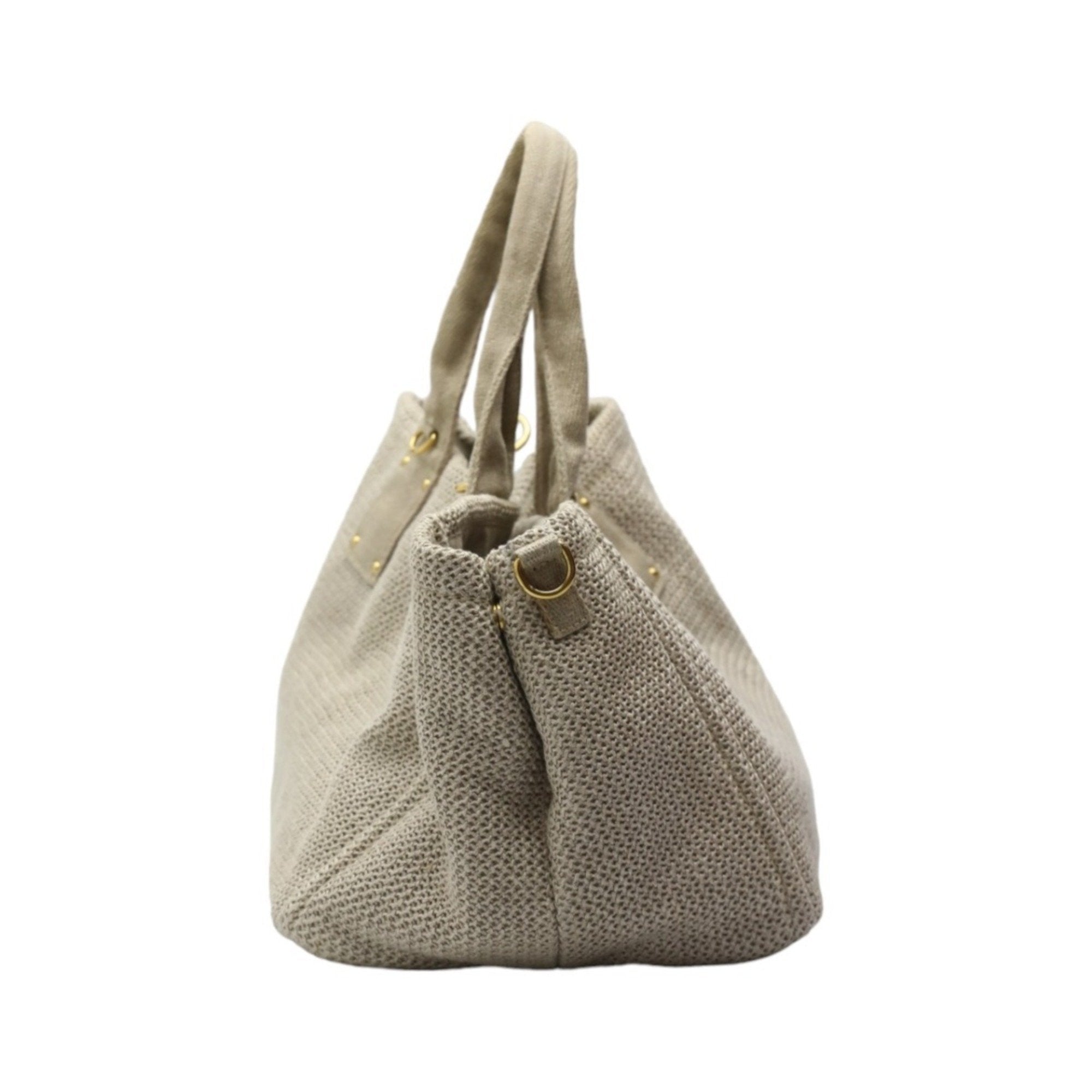 Prada Beige Canvas Tote Bag (Pre-Owned)