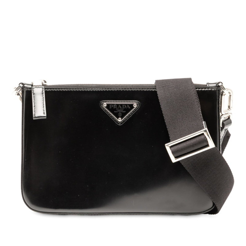 Prada Black Leather Shoulder Bag (Pre-Owned)