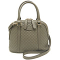 Gucci Microguccissima Gray Leather Handbag (Pre-Owned)