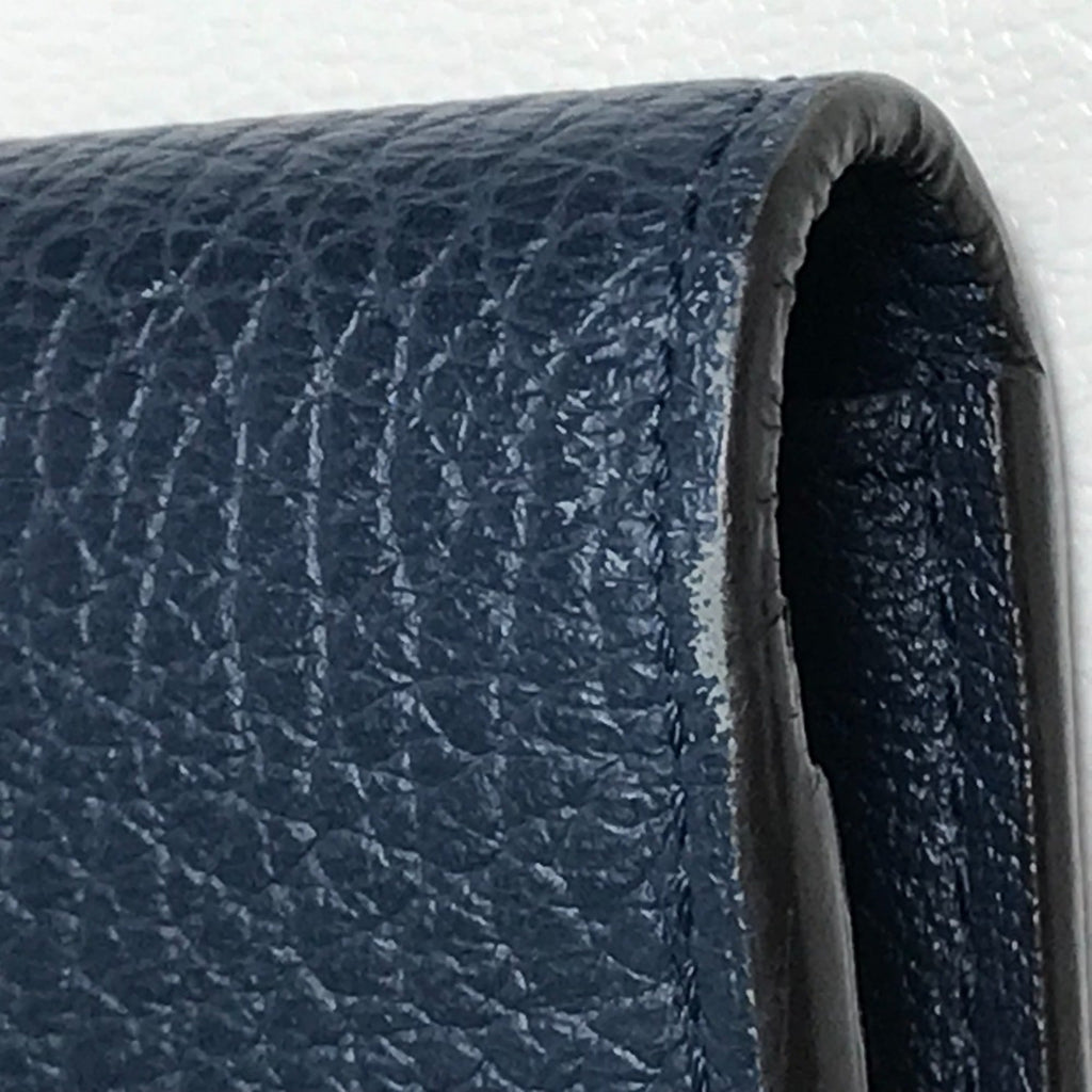 Louis Vuitton Navy Leather Long Wallet (Bi-Fold) (Pre-Owned)