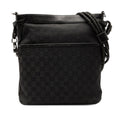 Gucci Black Canvas Leather Shoulder Bag (Pre-Owned)