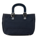 Fendi Navy Canvas Leather Handbag (Pre-Owned)