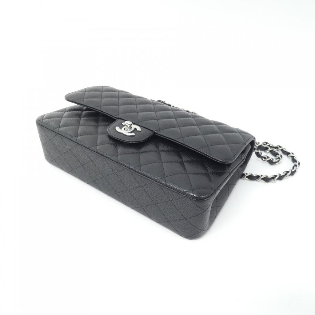 Chanel Black Bordeaux Grained Calfskin Shoulder Bag (Pre-Owned)