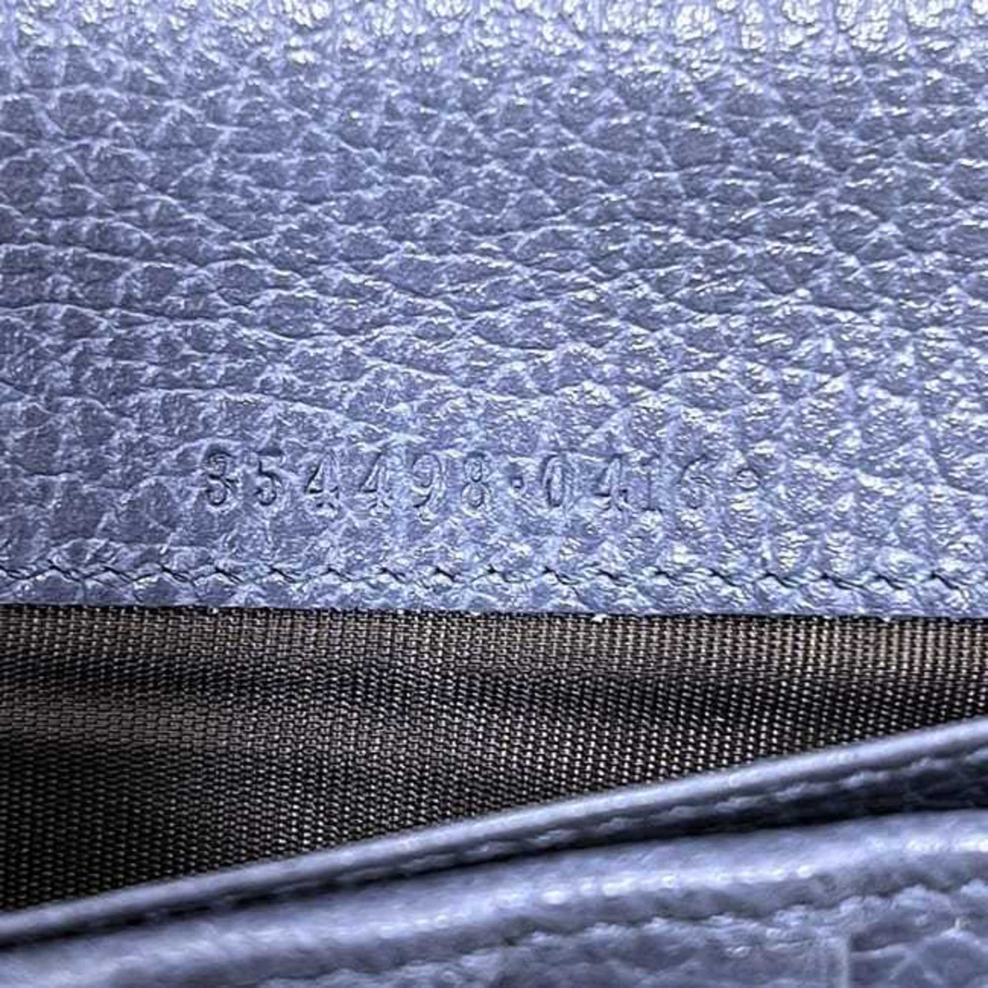 Gucci Purple Leather Long Wallet (Bi-Fold) (Pre-Owned)
