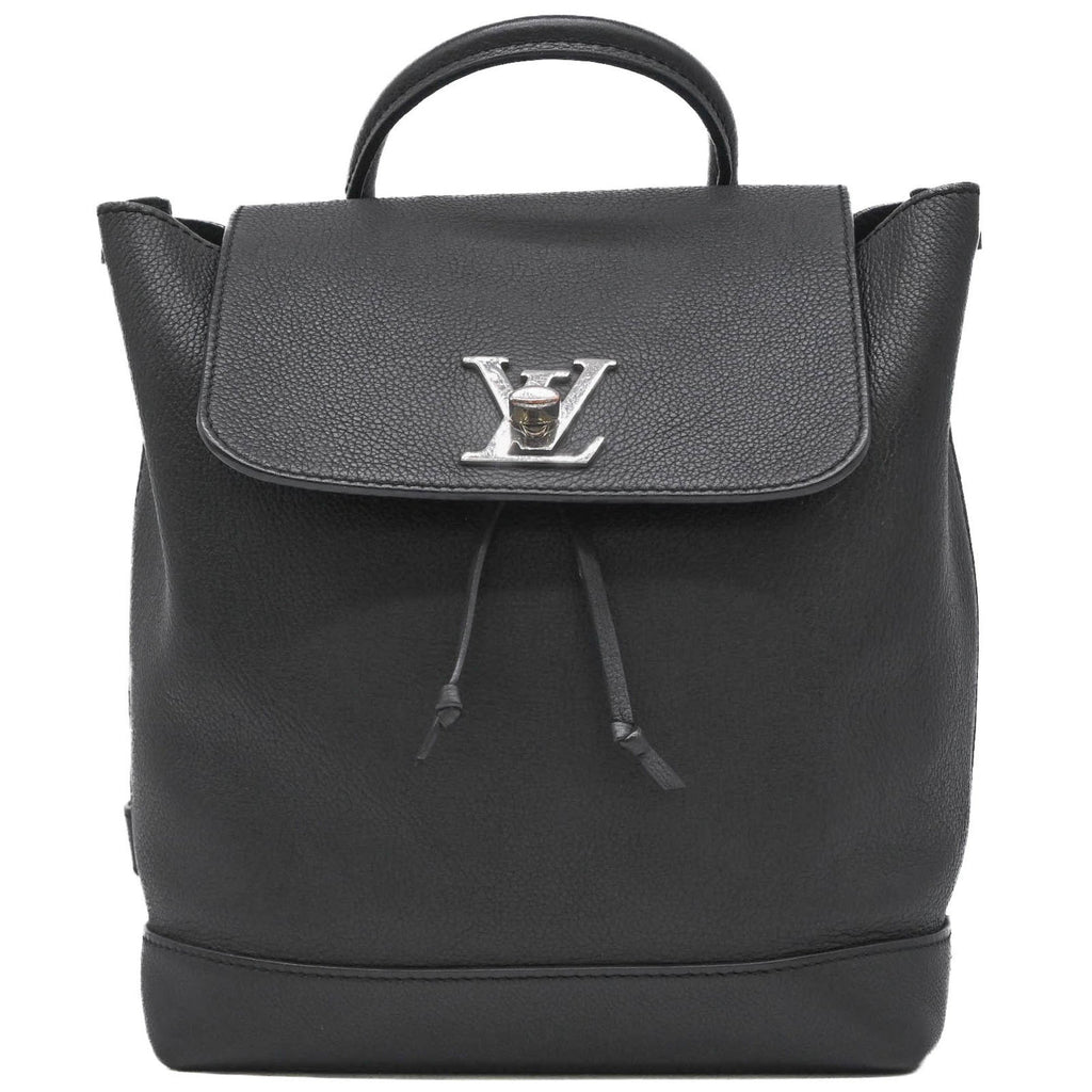 Louis Vuitton Black Leather Backpack (Pre-Owned)