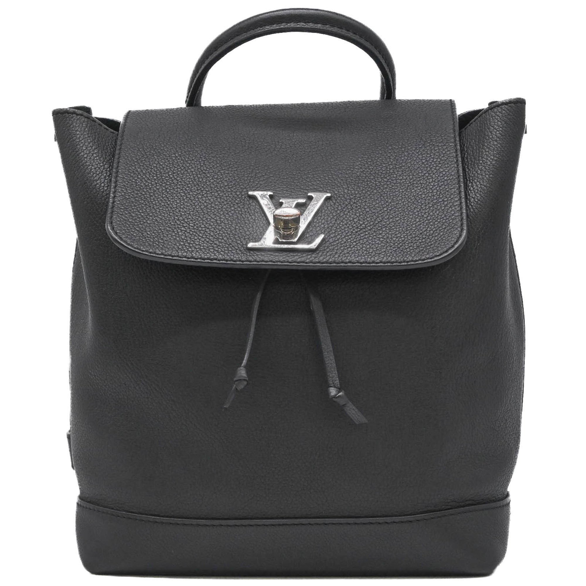 Louis Vuitton Black Leather Backpack (Pre-Owned)