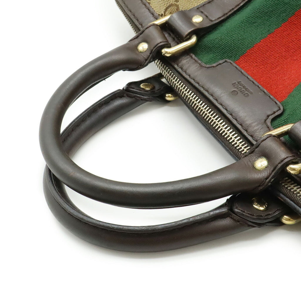 Gucci Beige Black Dark Brown Green Khaki Red Color Yellow Gg Canvas Handbag Shoulder Bag (Pre-Owned)