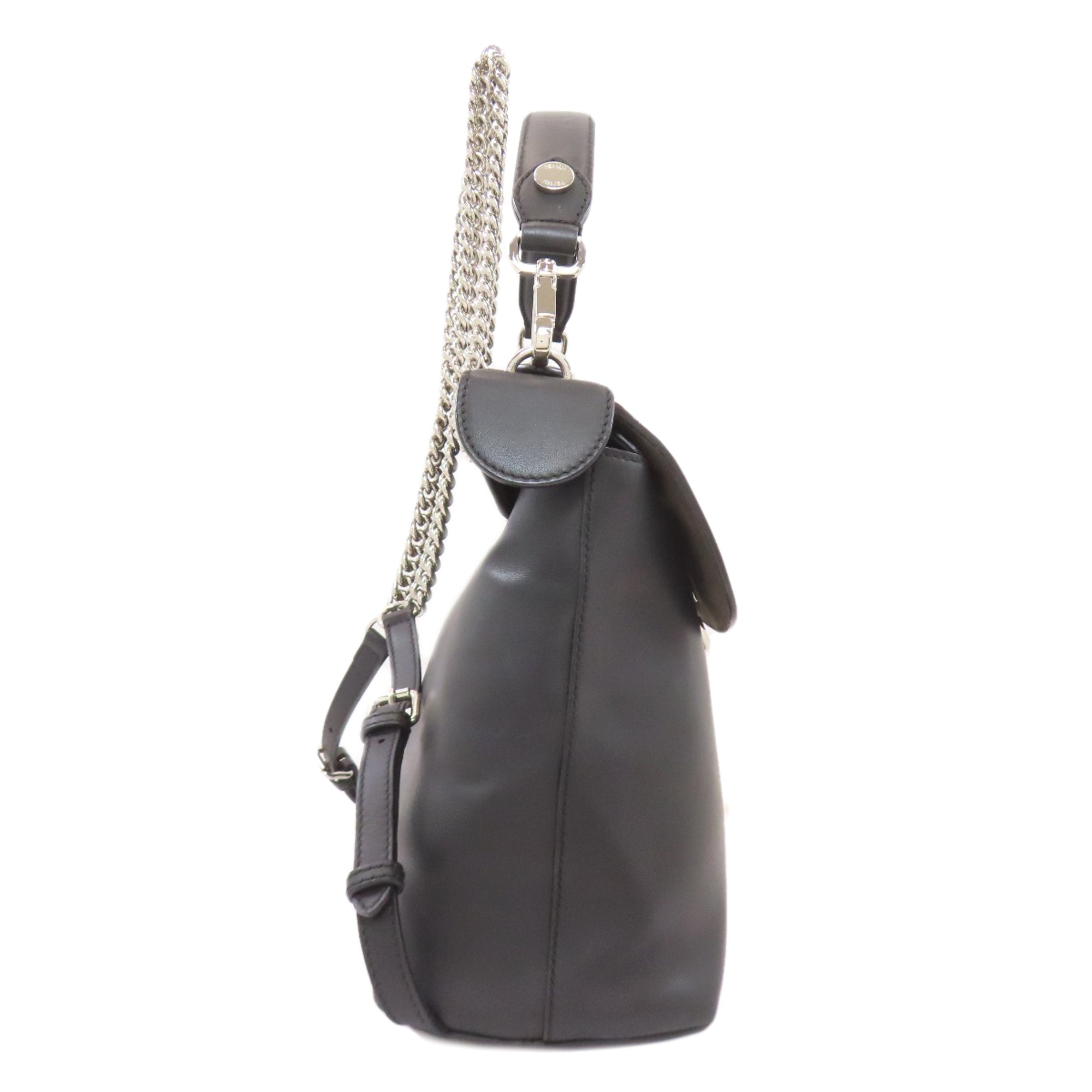 Fendi Black Leather Backpack (Pre-Owned)