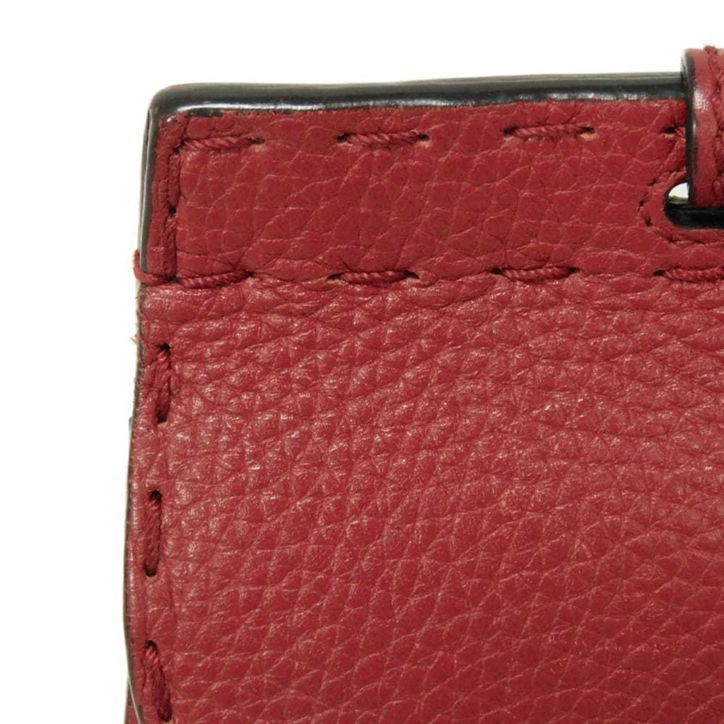 Gucci Gg Marmont Red Color Leather Handbag Shoulder Bag (Pre-Owned)
