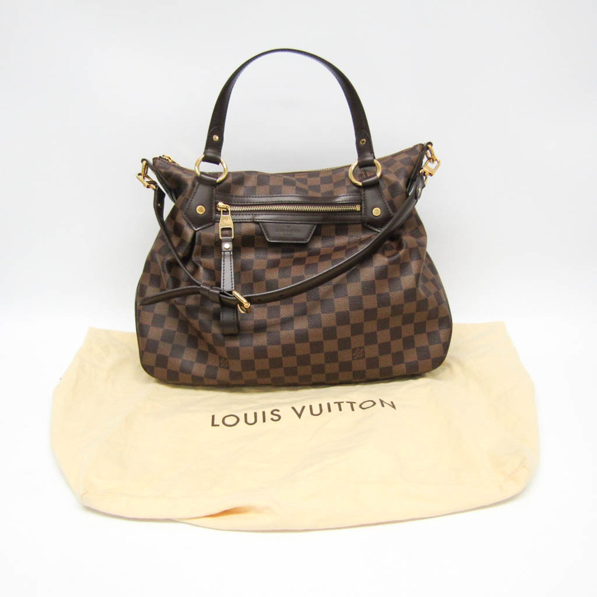 Louis Vuitton Damier Ebene Damier Canvas Handbag Shoulder Bag (Pre-Owned)