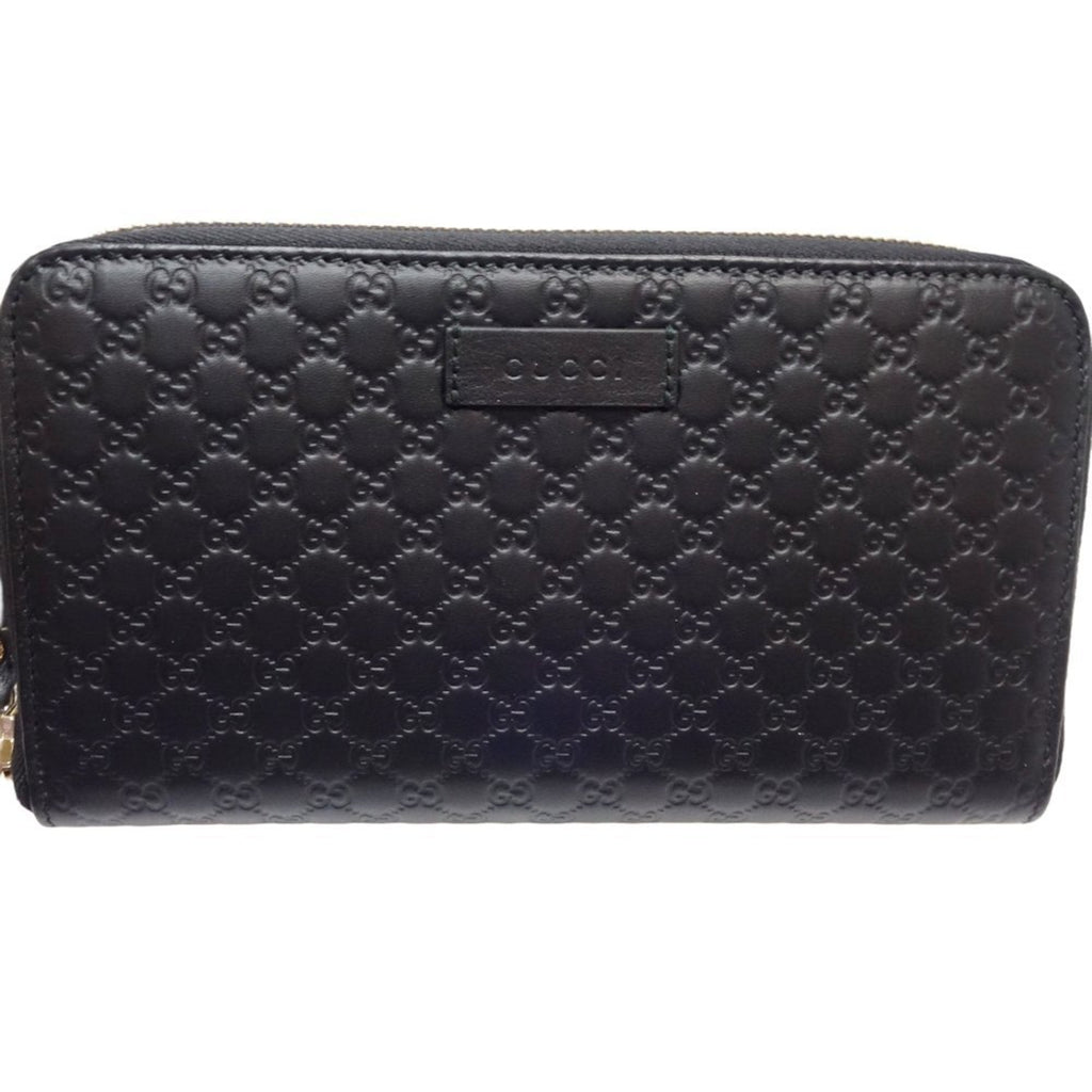 Gucci Black Leather Long Wallet (Bi-Fold) (Pre-Owned)