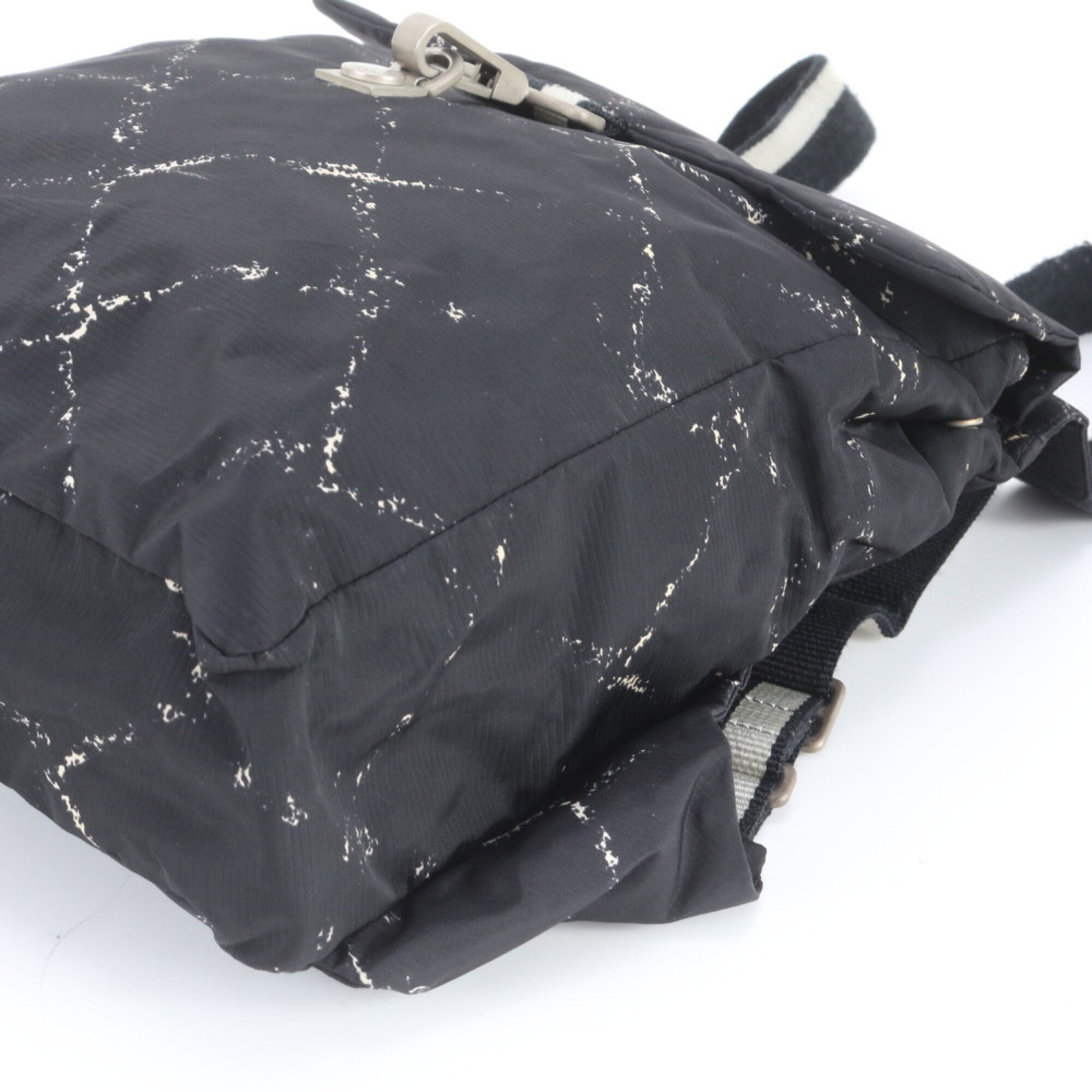 Chanel Travel Line Black White Backpack (Pre-Owned)