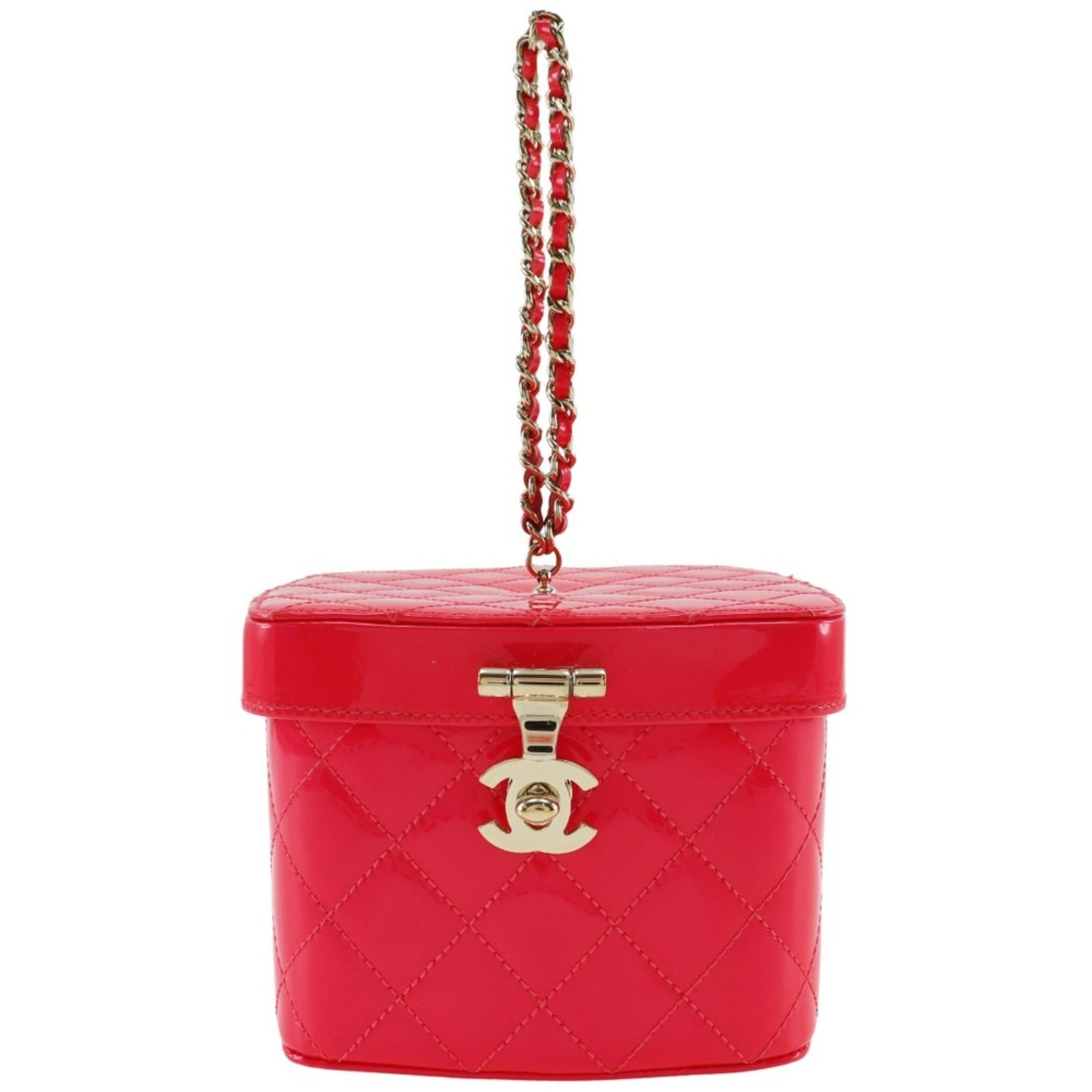 Chanel Pink Patent Leather Handbag (Pre-Owned)