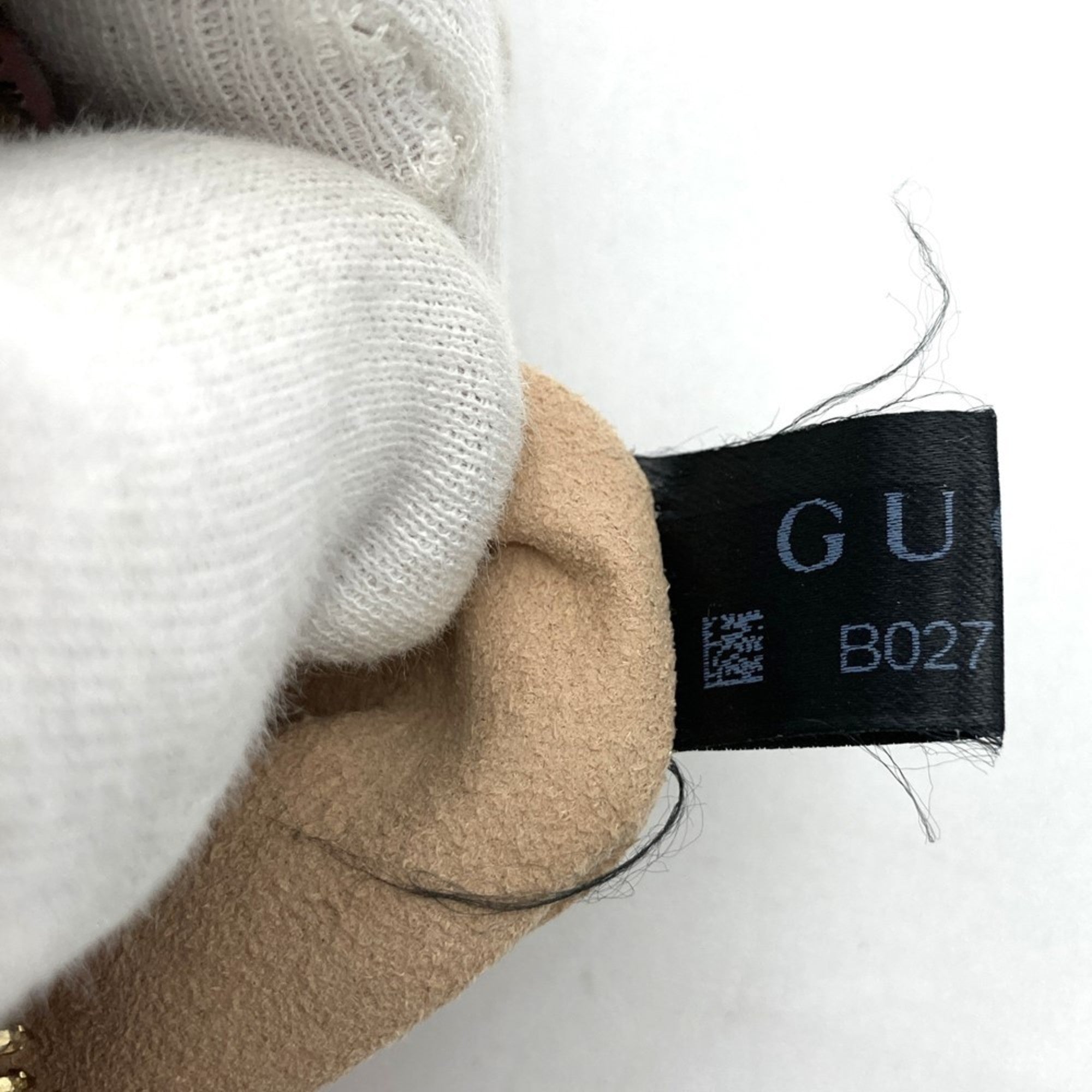 Gucci Gg Marmont Navy Red Color Suede Leather Shoulder Bag (Pre-Owned)
