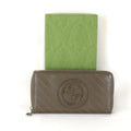 Gucci Brown Leather Long Wallet (Bi-Fold) (Pre-Owned)
