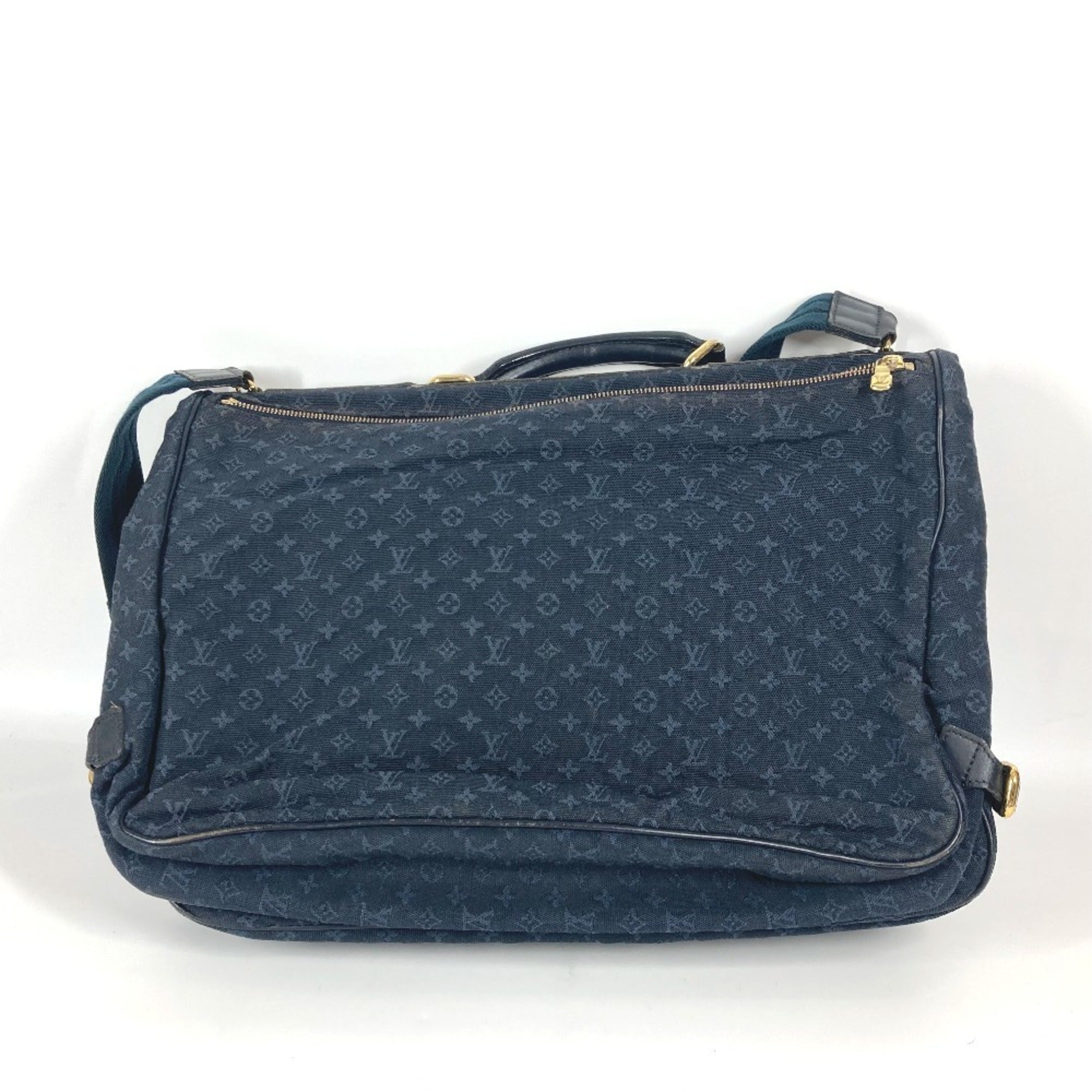 Louis Vuitton Monogram Mini Navy Monogram Mini Boston Bag Handbag Shoulder Bag (Pre-Owned)