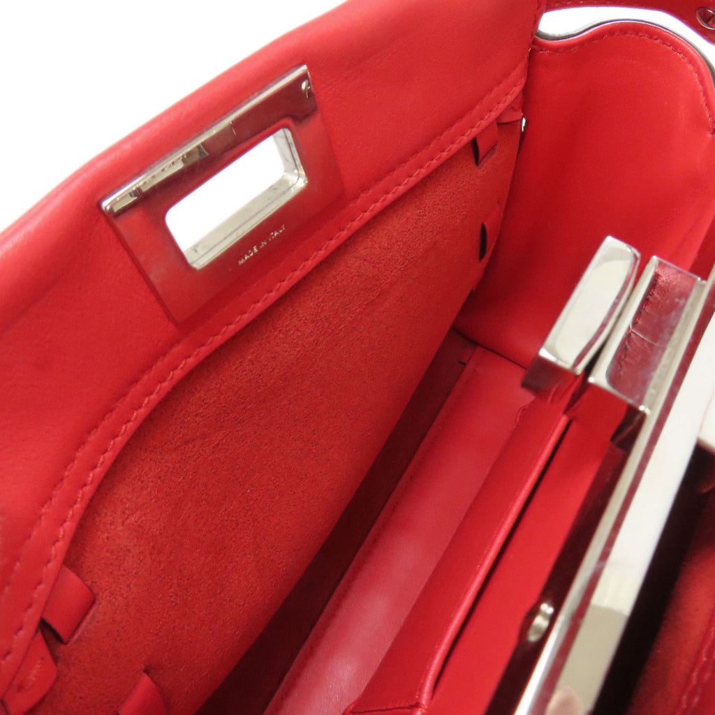 Fendi Red Color Leather Handbag (Pre-Owned)