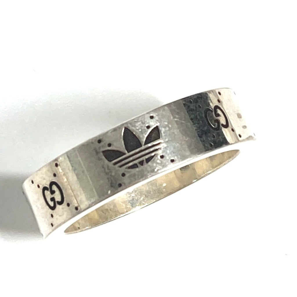 Gucci Silver Black Silver 925 Band Ring (Pre-Owned)