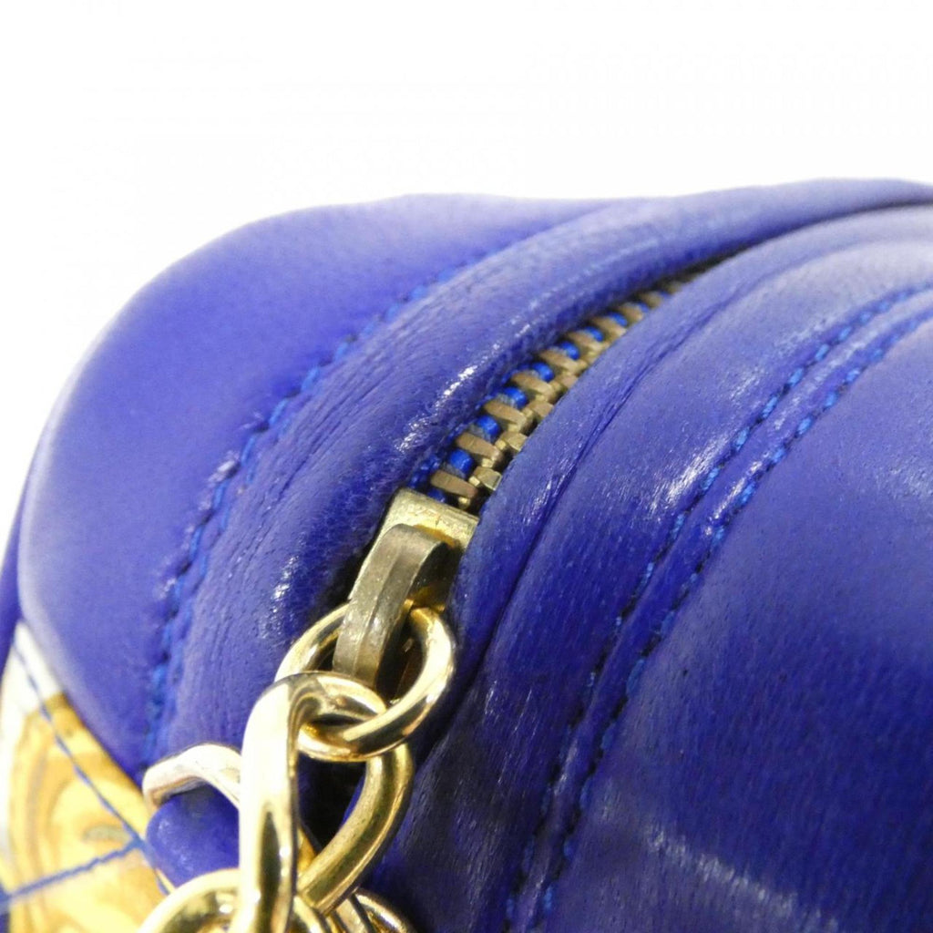 Chanel Blue Multi-Color Satin Leather Shoulder Bag (Pre-Owned)