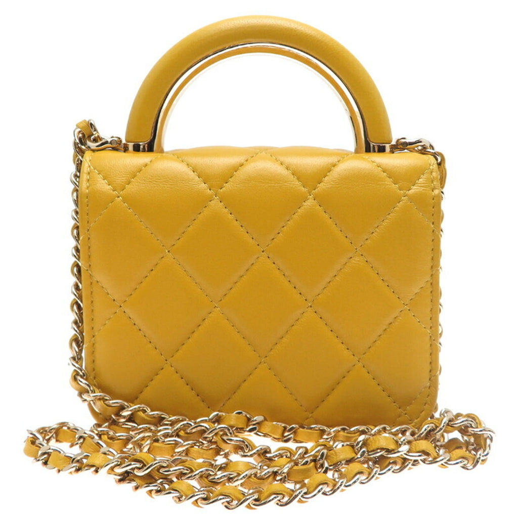 Chanel Yellow Leather Shoulder Bag (Pre-Owned)