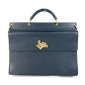 Fendi Black Leather Briefcase Handbag (Pre-Owned)