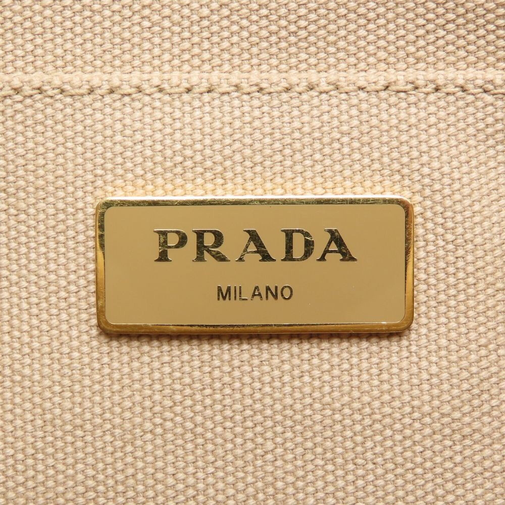 Prada Beige Canvas Handbag (Pre-Owned)
