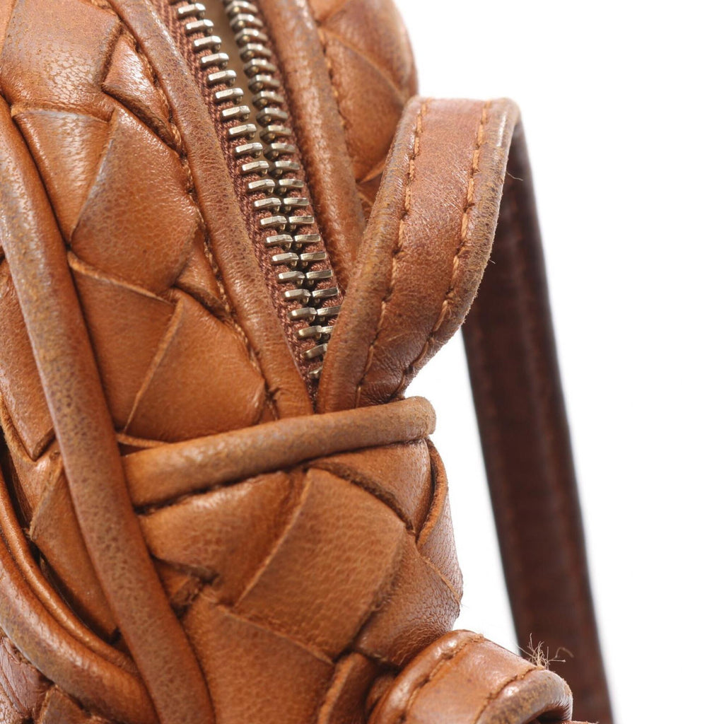 Bottega Veneta Brown Leather Handbag Shoulder Bag (Pre-Owned)