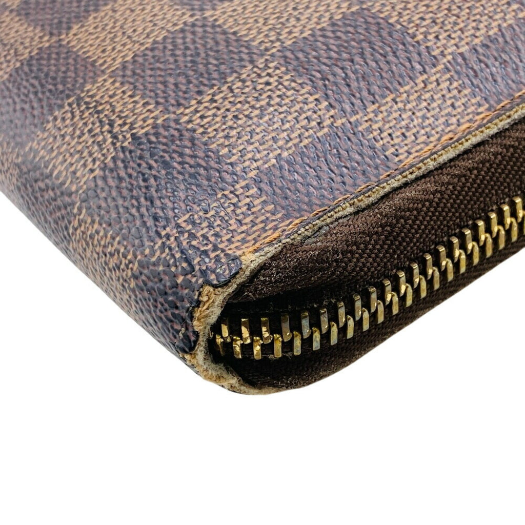 Louis Vuitton Brown Leather Long Wallet (Bi-Fold) (Pre-Owned)