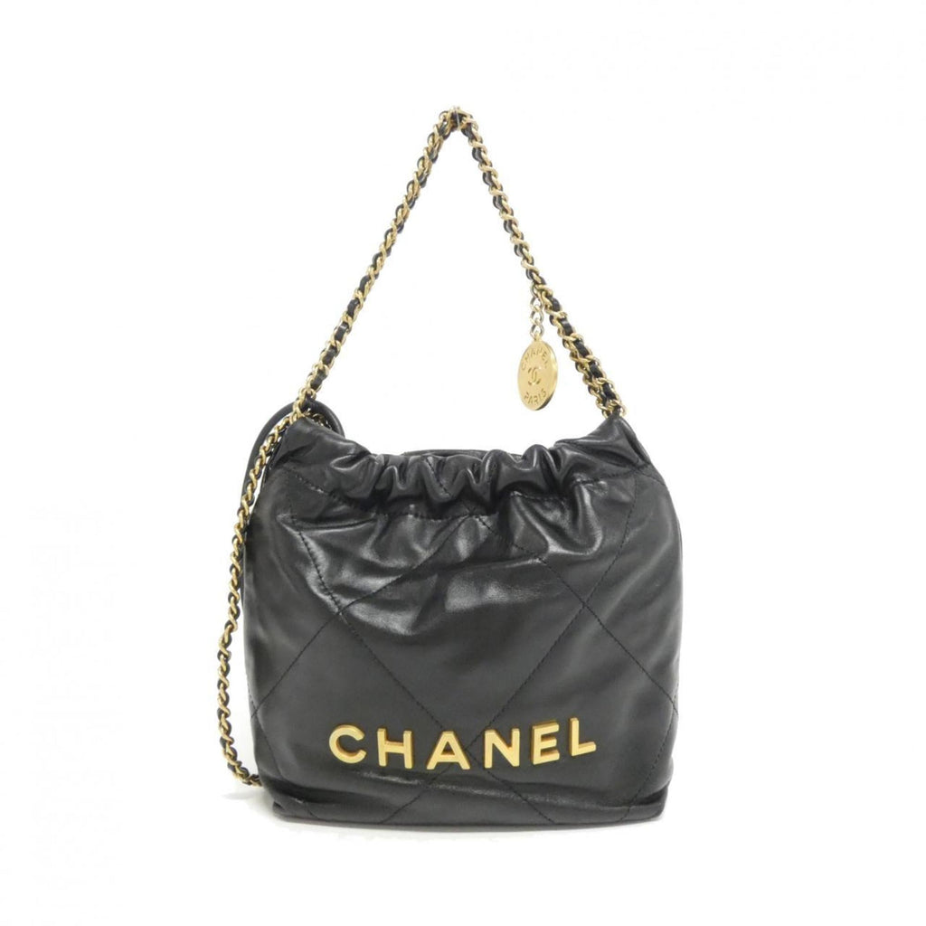 Chanel Black Leather Handbag (Pre-Owned)