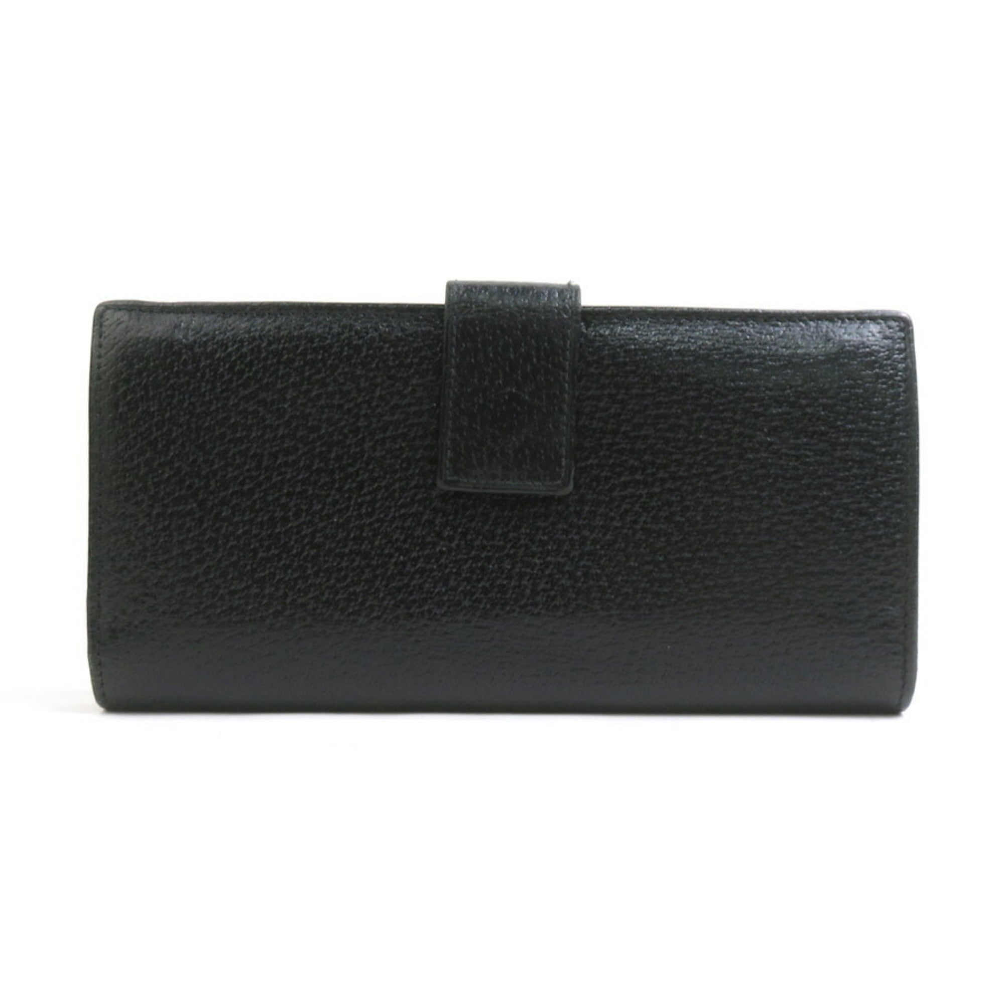 Gucci Black Leather Long Wallet (Bi-Fold) (Pre-Owned)