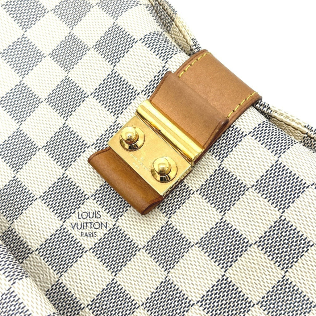 Louis Vuitton White Damier Azur Shoulder Bag Tote Bag (Pre-Owned)