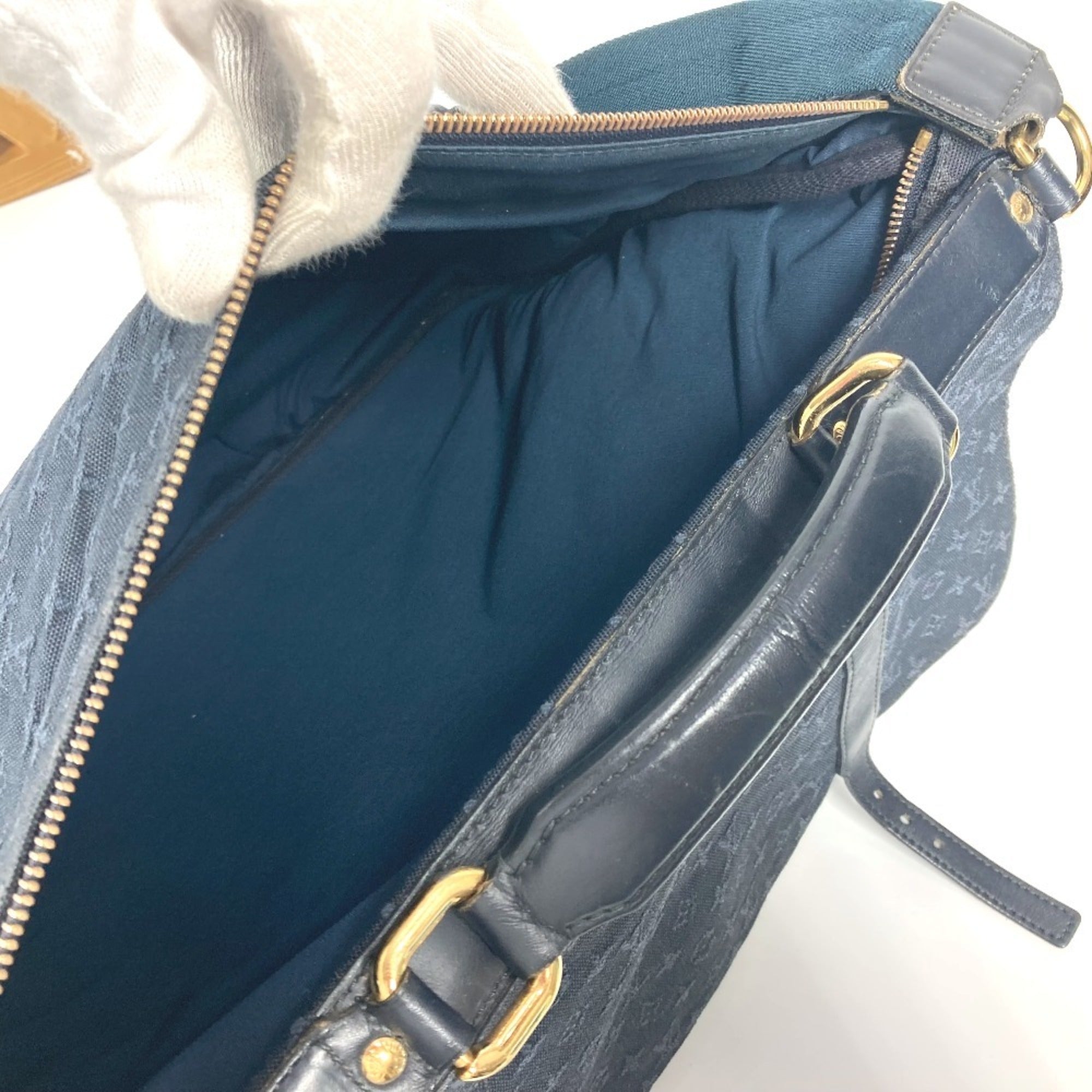 Louis Vuitton Monogram Mini Navy Monogram Mini Boston Bag Handbag Shoulder Bag (Pre-Owned)