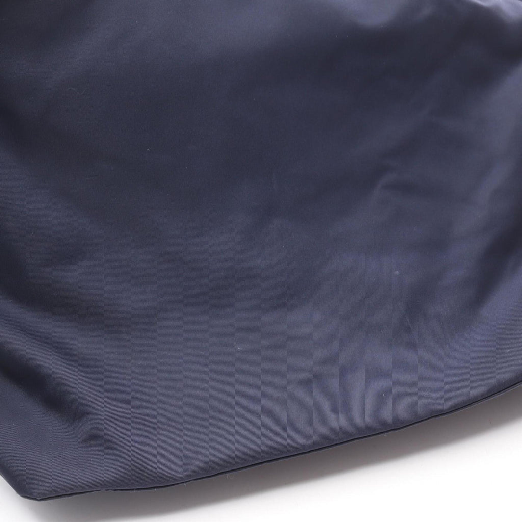 Prada Navy Nylon Leather Backpack Handbag (Pre-Owned)