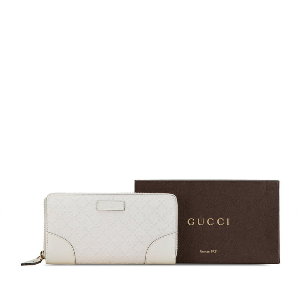 Gucci White Pvc Leather Long Wallet (Bi-Fold) (Pre-Owned)
