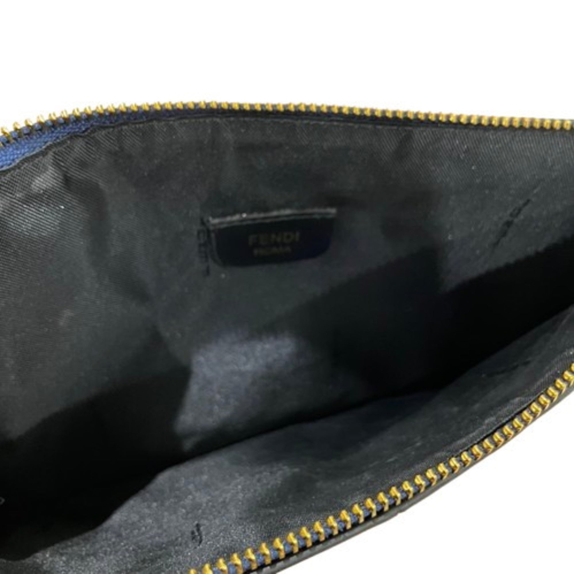 Fendi Multi-Color Leather Clutch Bag (Pre-Owned)