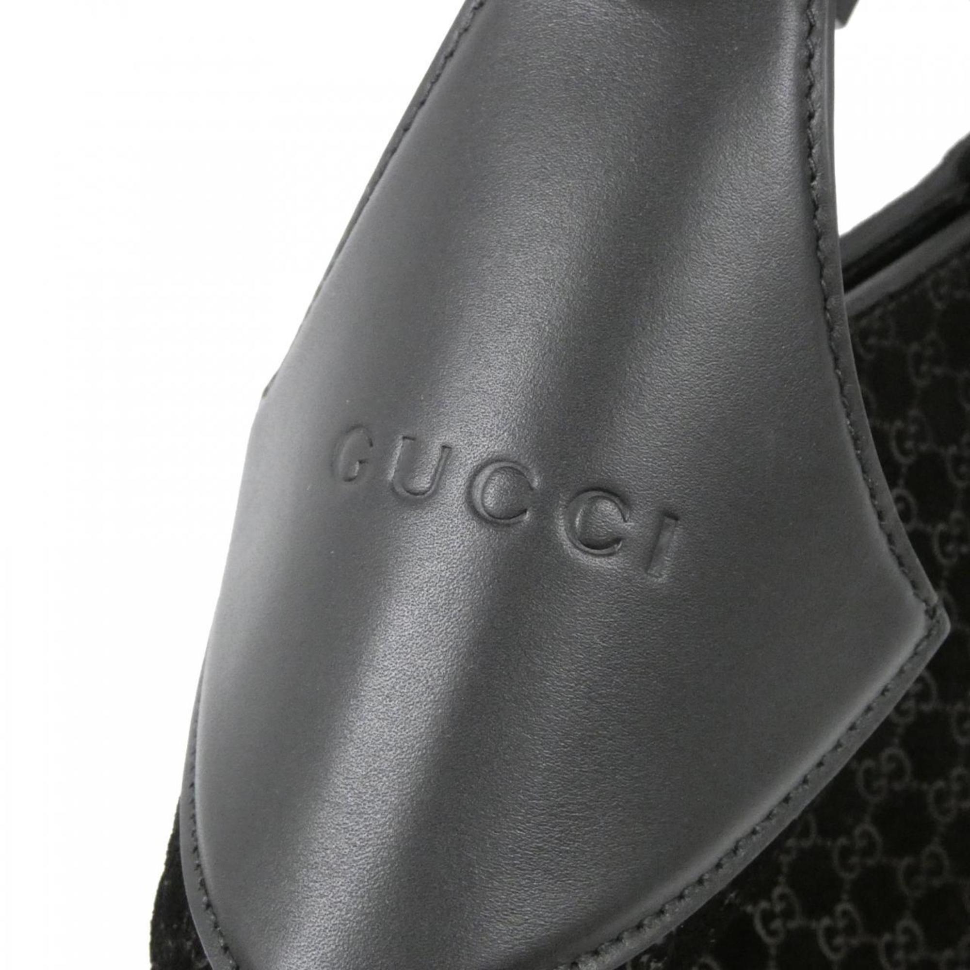 Gucci Black Suede Leather Shoulder Bag (Pre-Owned)