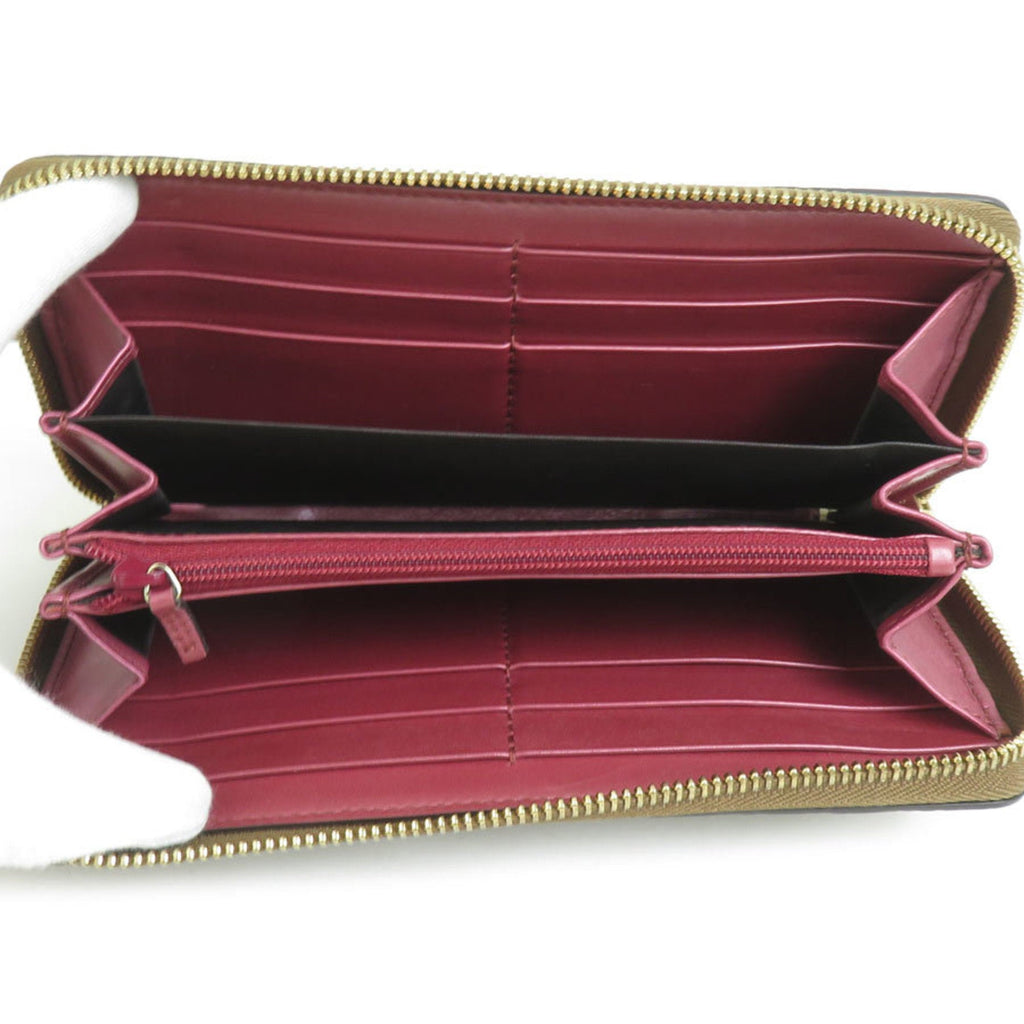 Gucci Bronze Leather Long Wallet (Bi-Fold) (Pre-Owned)