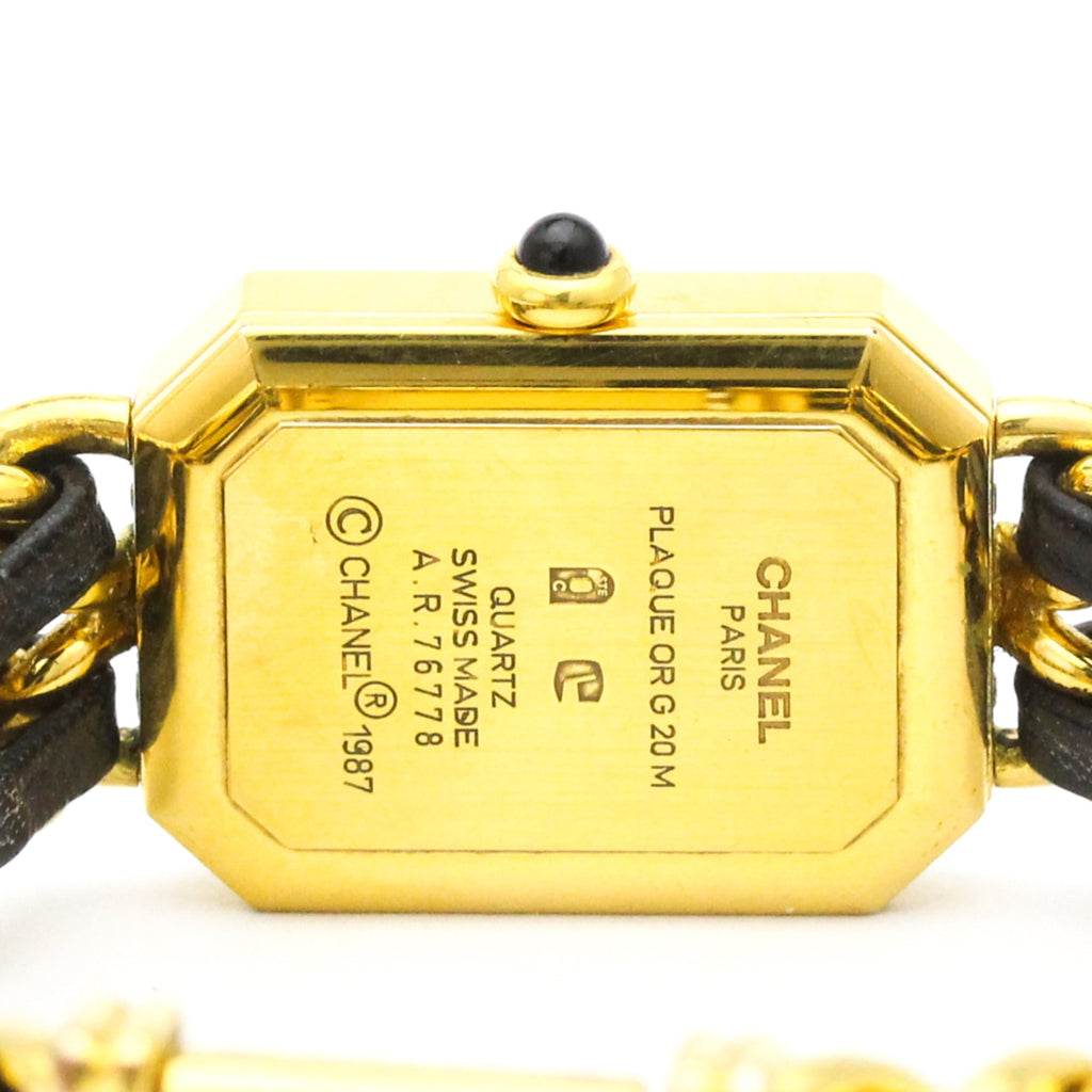 Chanel Premiere Rock Quartz Watch Plated Metal And Leather Watch (Pre-Owned)