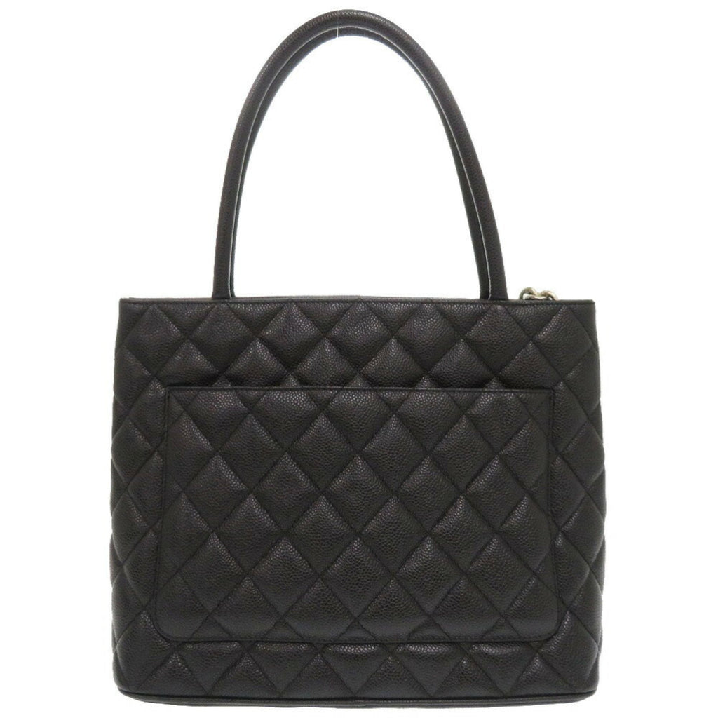 Chanel Black Grained Calfskin Tote Bag (Pre-Owned)
