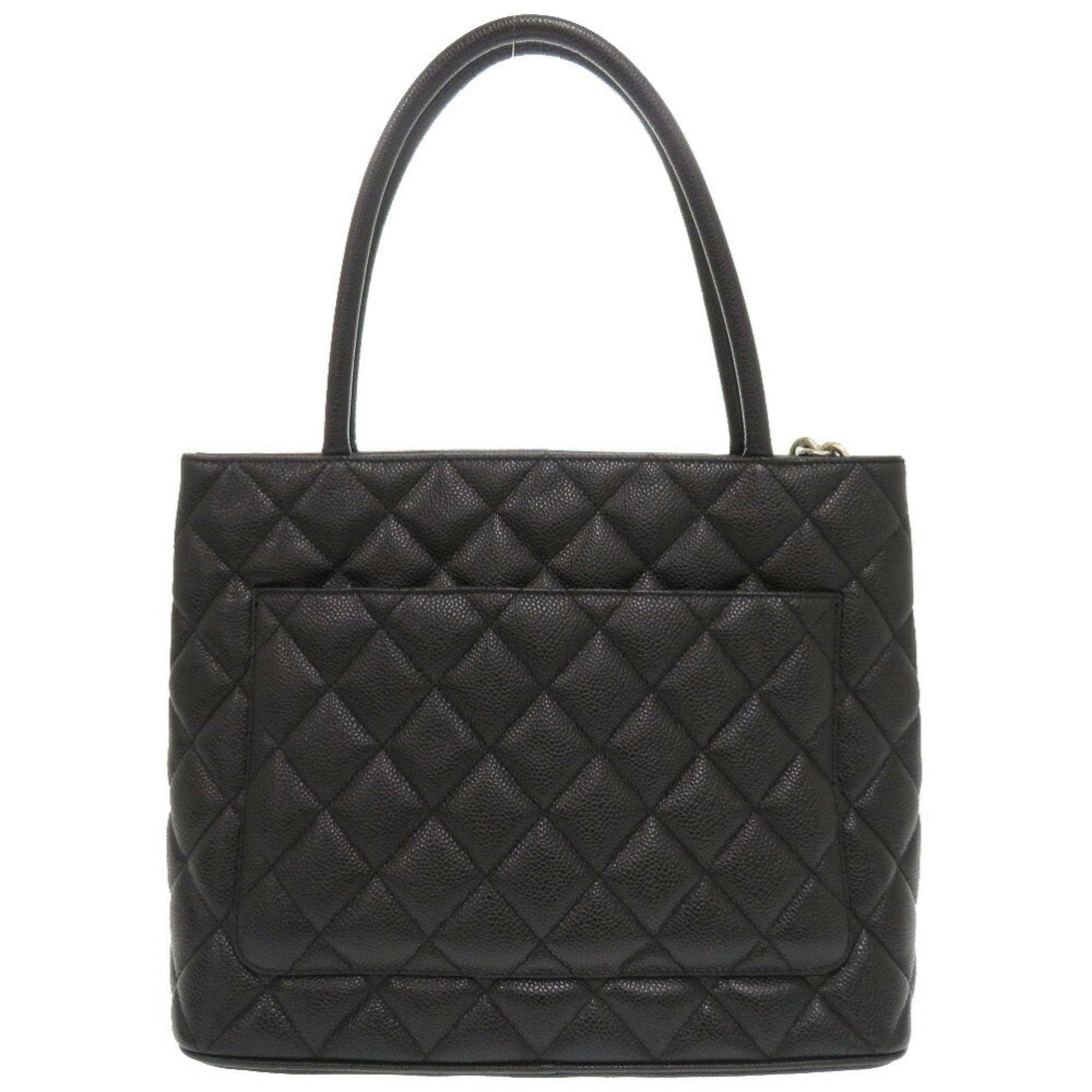Chanel Black Grained Calfskin Tote Bag (Pre-Owned)
